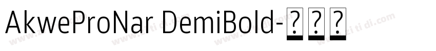 AkweProNar DemiBold字体转换